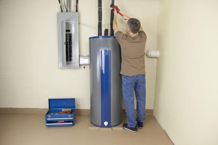 San Rafael water heater repair professional at work